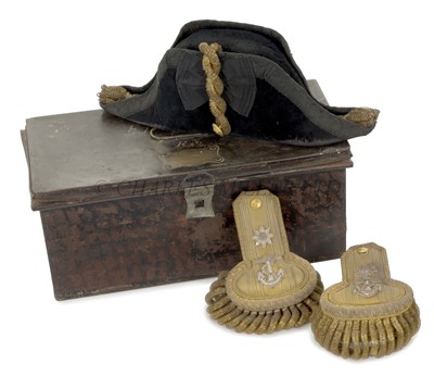 Lot 168 - A REGULATION R.N. COCKED HAT FOR A LT. COMMANDER, CIRCA 1930