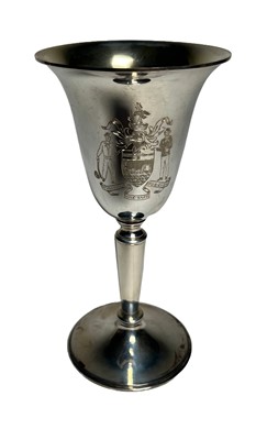 Lot 179 - A SILVER GOBLET FOR THE WORSHIPFUL COMPANY OF SHIPWRIGHTS, LONDON, 1969