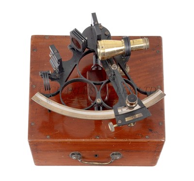 Lot 301 - A 6½IN. RADIUS VERNIER SEXTANT BY WHYTE THOMSON & CO., GLASGOW, CIRCA 1900