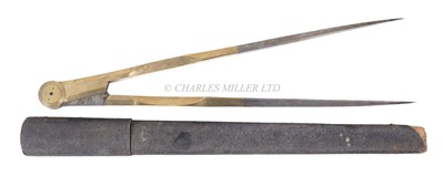 Lot 323 - A FINE AND LARGE PAIR OF DIVIDERS, CIRCA 1800