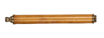 Lot 328 - A ½IN. SINGLE DRAW MARINE TELESCOPE, CIRCA 1780
