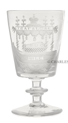 Lot 56 - AN ENGRAVED COMMEMORATIVE RUMMER, CIRCA 1806