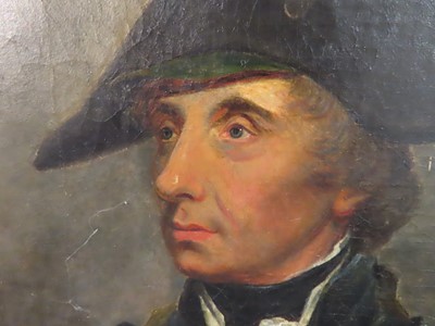 Lot 8 - ARTHUR WILLIAM DEVIS (BRITISH, 1762-1822) Lord Viscount Nelson in Vice-Admiral’s undress uniform, wearing a cocked hat with his bespoke green eye shade