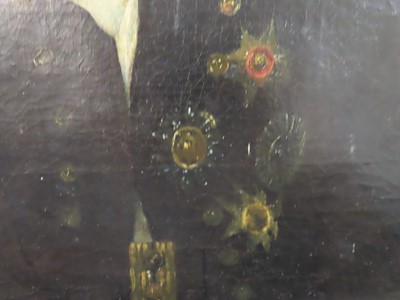 Lot 8 - ARTHUR WILLIAM DEVIS (BRITISH, 1762-1822) Lord Viscount Nelson in Vice-Admiral’s undress uniform, wearing a cocked hat with his bespoke green eye shade