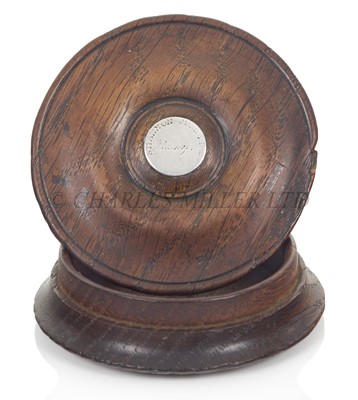 Lot 136 - A TABLE SNUFF BOX MADE OF WOOD FROM H.M.S. 'SHANNON', 1813