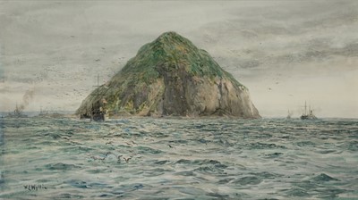Lot 100 - WILLIAM LIONEL WYLLIE (BRITISH, 1851-1931) Ailsa Craig