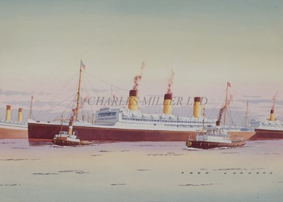 Lot 61 - δ FRED JOHNSON (BRITISH, 20TH CENTURY) Collection of liner watercolours