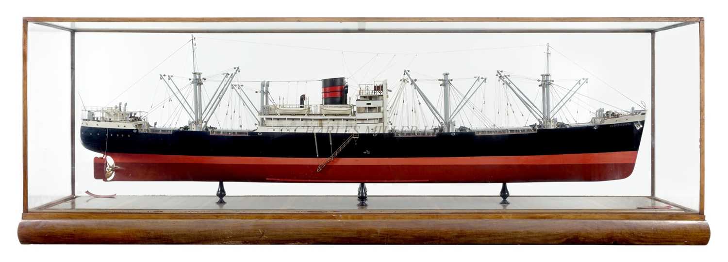Lot 78 - A BUILDER'S BOARDROOM MODEL FOR THE M.V. 'CLAN MACLAREN', BUILT BY SINCLAIR MODEL ENGINEERING FOR GREENOCK DOCKYARD CO., 1946