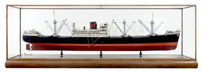 Lot 78 - A BUILDER'S BOARDROOM MODEL FOR THE M.V. 'CLAN MACLAREN', BUILT BY SINCLAIR MODEL ENGINEERING FOR GREENOCK DOCKYARD CO., 1946