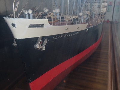 Lot 78 - A BUILDER'S BOARDROOM MODEL FOR THE M.V. 'CLAN MACLAREN', BUILT BY SINCLAIR MODEL ENGINEERING FOR GREENOCK DOCKYARD CO., 1946