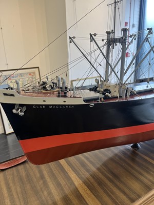 Lot 78 - A BUILDER'S BOARDROOM MODEL FOR THE M.V. 'CLAN MACLAREN', BUILT BY SINCLAIR MODEL ENGINEERING FOR GREENOCK DOCKYARD CO., 1946