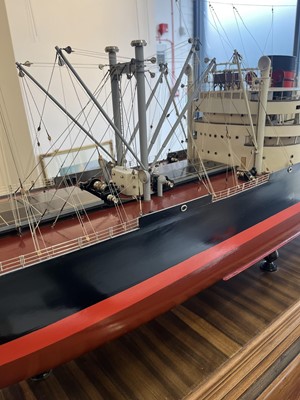 Lot 78 - A BUILDER'S BOARDROOM MODEL FOR THE M.V. 'CLAN MACLAREN', BUILT BY SINCLAIR MODEL ENGINEERING FOR GREENOCK DOCKYARD CO., 1946