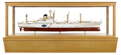 Lot 93 - A 1:96 SCALE BUILDER'S MODEL FOR THE REFIGERATED CARGO SHIP M.V. MATINA, BUILT BY KAWASAKI, KOBE, FOR FYFFES GROUP LTD, 1969