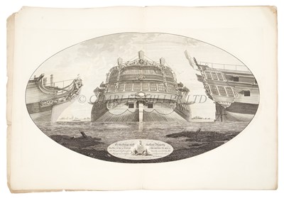 Lot 102 - MARMADUKE STALKARTT: 'NAVAL ARCHITECTURE; OR THE RUDIMENTS AND RULES OF SHIP BUILDING EXEMPLIFIED IN A SERIES OF DRAUGHTS AND PLANS..'