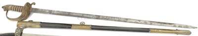 Lot 170 - AN 1827-PATTERN ROYAL NAVAL OFFICER'S DRESS SWORD BY J.R. GAUNT & SONS LTD, CIRCA 1935