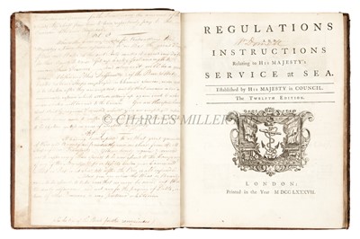 Lot 103 - 'REGULATIONS AND INSTRUCTIONS RELATING TO HIS MAJESTY’S SERVICE AT SEA..'