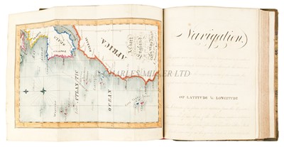 Lot 138 - TWO 19TH-CENTURY BOUND MANUSCRIPT NAVIGATION VOLUMES