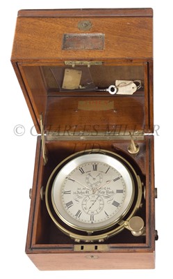 Lot 235 - A TWO-DAY AMERICAN MARINE CHRONOMETER BY H.H. HEINRICH, NEW YORK, CIRCA 1885