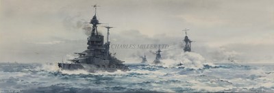 Lot 184 - FRANK WATSON WOOD (BRITISH, 1862-1953) The famous Fifth Battle Squadron