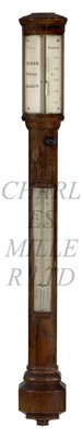 Lot 251 - A BOW-FRONT STICK BAROMETER BY CARY, LONDON, CIRCA 1830