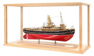 Lot 70 - A 1:48 SCALE BUILDER'S STYLE MODEL OF THE STEAM TUG 'FLYING EAGLE', ORIGINALLY BUILT BY BOW, MCLACHLAN & CO. FOR THE CLYDE SHIPPING CO. LTD [1928]