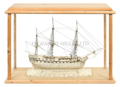 Lot 147 - A 20TH CENTURY FRENCH PRISONER-OF-WAR-STYLE BONE MODEL