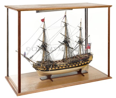 Lot 137 - A 1:100 SCALE SCRATCH-BUILT MODEL OF THE 74-GUN H.M.S. 'BELLONA' [1760]