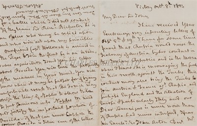 Lot 119 - A NEWLY DISCOVERED HOLOGRAPH LETTER FROM LORD NELSON TO SIR JOHN ACTON, 1804