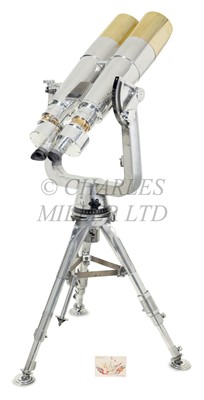 Lot 248 - A FINE PAIR OF 25 X 150 BRIDGE BINOCULARS BY FUJI MEIBO, JAPAN, CIRCA 1960
