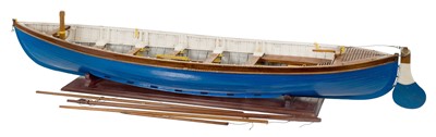 Lot 160 - A FINE 1:4 SCALE TRAINING MODEL OF A MONTAGU-PATTERN WHALER, DESIGNED 1890 FOR THE ROYAL NAVY, MODELLED BY CADETS AT CHATHAM DOCKYARD, 1977