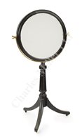 Lot 280 - A RARE FLOOR-STANDING PARABOLIC MIRROR OF LARGE SIZE, POSSIBLY BY HENDRIK HEN, AMSTERDAM, CIRCA 1815
