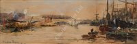 Lot 5 - Charles Dixon (BRITISH, 1872-1934)<br/>A View of...