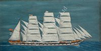 Lot 19 - ENGLISH SAILWORK SCHOOL, 19TH CENTURY<br/>The...