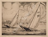 Lot 32 - Paul DAXHELET (BELGIAN, 1905-1993)<br/>Yacht...