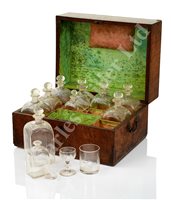 Lot 58 - A GEORGIAN Decanter box, FORMERLY OWNED AND...
