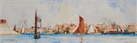 Lot 95 - CHARLES DIXON (BRITISH, 1872-1934)<br/>A Torpedo...