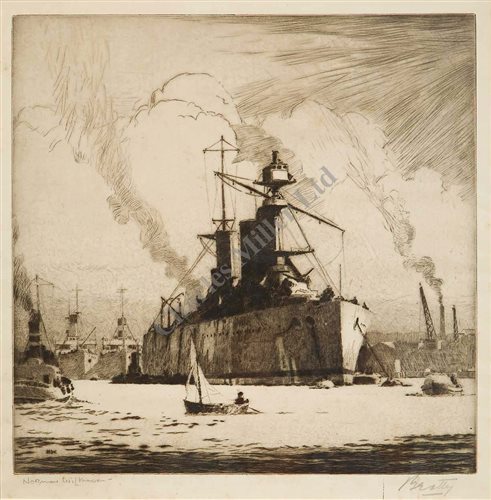 Lot 56 - δ Norman Wilkinson (British, 1878-1971)<br/>Battle...