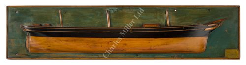 Lot 341 - A HALF-BLOCK BUILDER'S MODEL FOR THE IRON SAILING SHIP JAMES CRAIG (Ex-CLAN MACLEOD), BUILT FOR T. DUNLOP & SONS BY BARTRAM & HASWELL, SUNDERLAND, 1874