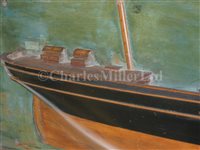 Lot 341 - A HALF-BLOCK BUILDER'S MODEL FOR THE IRON SAILING SHIP JAMES CRAIG (Ex-CLAN MACLEOD), BUILT FOR T. DUNLOP & SONS BY BARTRAM & HASWELL, SUNDERLAND, 1874