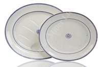 Lot 125 - A QUANTITY OF BLUE AND WHITE NAVAL MESS...