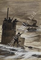 Lot 126 - GEORGE SOPER (BRITISH, 1870-1942)<br/>Submarine...