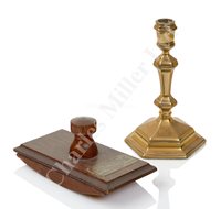 Lot 138 - A DESK BLOTTER MADE FROM TREEN RECOVERED FROM...