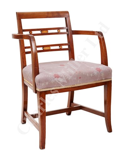 Lot 157 - A FIRST CLASS LOUNGE ARM CHAIR FROM R.M.S....