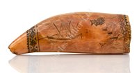 Lot 168 - Ø A SAILORWORK SCRIMSHAW DECORATED WHALE...