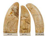 Lot 171 - Ø A 19TH CENTURY SAILORWORK SCRIMSHAW...