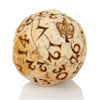 Lot 182 - Ø A RARE MARINE IVORY TEETOTUM (LOTTERY)...