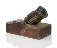 Lot 124 - A LATE 18TH CENTURY MODEL MARINE MORTAR<br/>the...