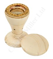 Lot 222 - Ø AN UNUSUAL IVORY PEDESTAL DIAL BY DANIEL,...