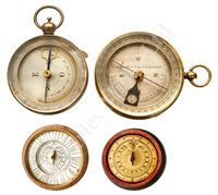 Lot 231 - A GROUP OF POCKET COMPASSES<br/>comprising a 2½in....