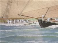 Lot 30 - RICHARD HENRY NEVILLE CUMMING (BRITISH, 1875-1911) - Big class yachts racing in the Solent